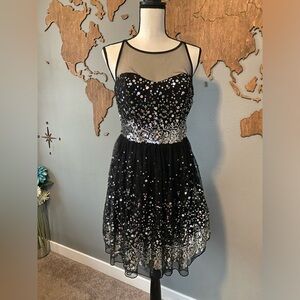 Illusion Black Minidress